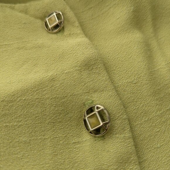 Green Vintage Button Front Dress - Picture 4 of 5